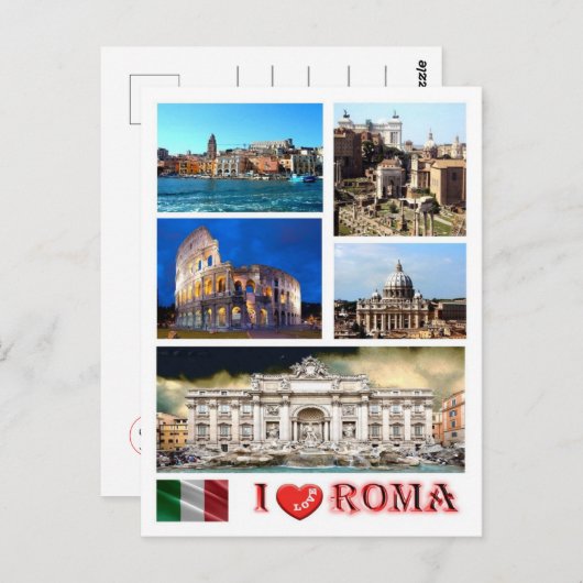 Italien - Latium - Rom - I Liebe - Postkarte (Vorne/Hinten)