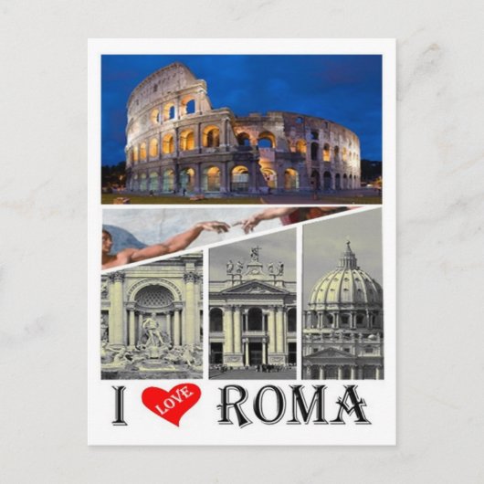 Italien - Latium - Rom - I Liebe - Postkarte (Vorderseite)
