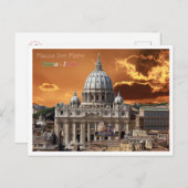 Italien - Latium - Rom - Petersdom - Postkarte (Vorne/Hinten)