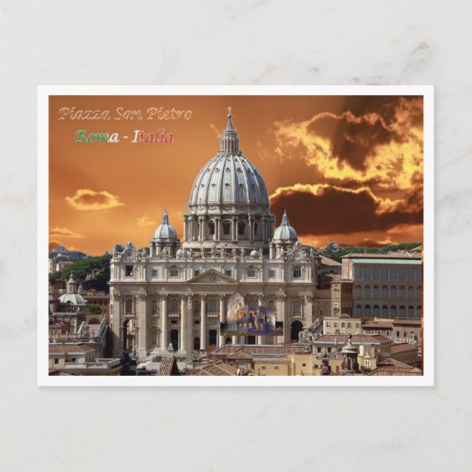 Italien - Latium - Rom - Petersdom - Postkarte (Vorderseite)