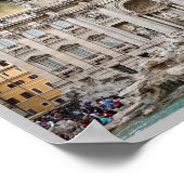 Italien - Latium - Rom - Trevi-Brunnen - Poster (Ecke)