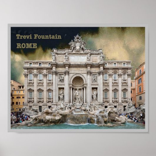 Italien - Latium - Rom - Trevi-Brunnen - Poster (Vorne)