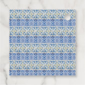 Italien Lemon Blue Tiles Grazie Brautparty Geschenkanhänger (Rückseite)