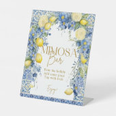 Italien Lemon Blue Tiles Mimosa Bar Sign Sockelschild (Vorderseite)