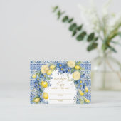 Italien Lemon Tiles Wie viele Kisses Game Platzkar Platzkarte (Stehend Vorderseite)