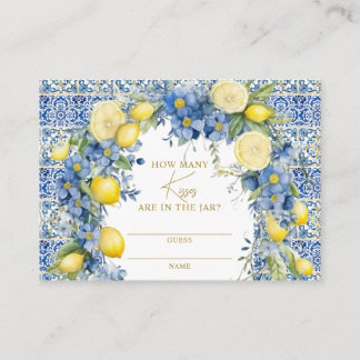 Italien Lemon Tiles Wie viele Kisses Game Platzkar Platzkarte