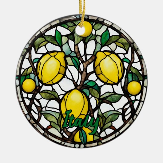 Italien Lemon Tree Keramik Ornament (Vorne)
