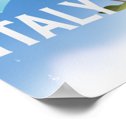 Italien Lemons Vintages Reiseplakat Poster (Ecke)