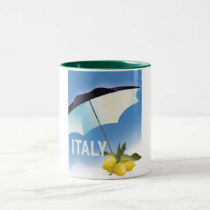 Italien Lemons Vintages Reiseplakat Zweifarbige Tasse
