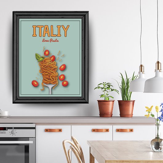 Italien Liebe Pasta Poster
