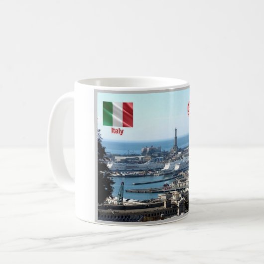 Italien - Ligurien - Genua - Hafen - Kaffeetasse (Vorderseite Links)