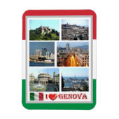 Italien - Ligurien - Genua - I Liebe - Magnet (Vertikal)