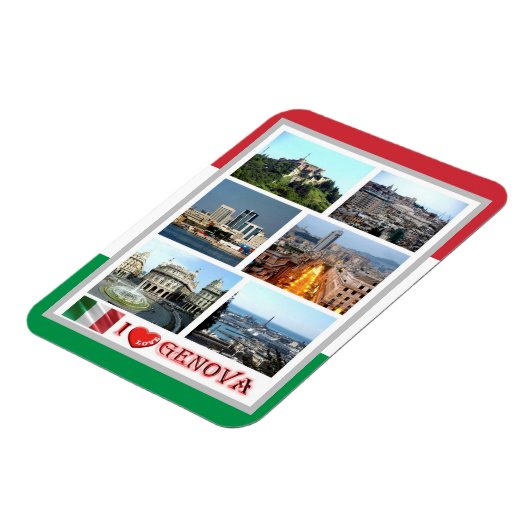 Italien - Ligurien - Genua - I Liebe - Magnet (Linke Seite)