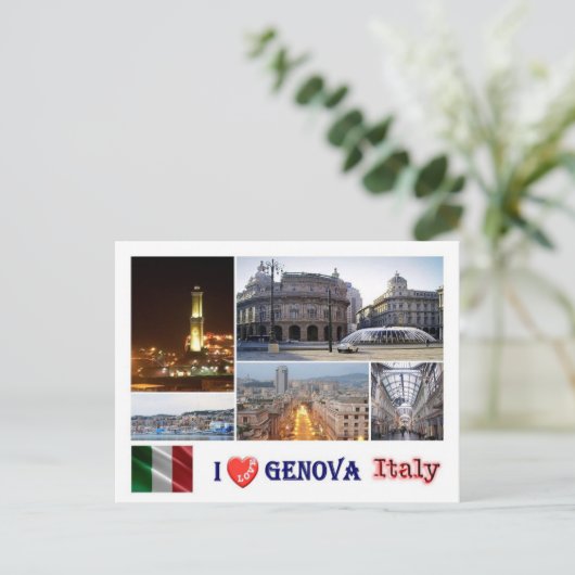 Italien - Ligurien - Genua - Mosaik - Postkarte (Stehend Vorderseite)