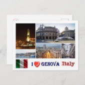 Italien - Ligurien - Genua - Mosaik - Postkarte (Vorne/Hinten)