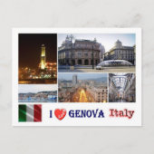Italien - Ligurien - Genua - Mosaik - Postkarte (Vorderseite)