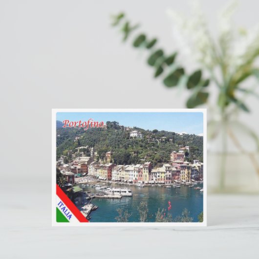Italien - Ligurien - Portofino - Postkarte (Stehend Vorderseite)