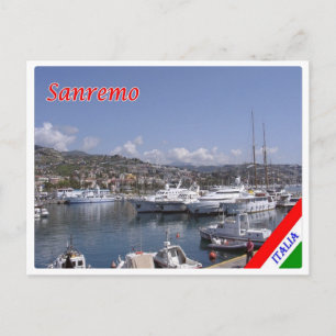 Italien - Ligurien - Sanremo - Hafen - Postkarte