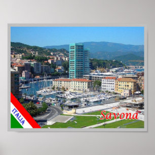 Italien - Ligurien - Savona - Hafen - Poster