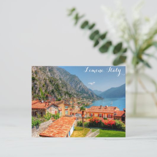 Italien Limone Sur Garda Postkarte (Stehend Vorderseite)