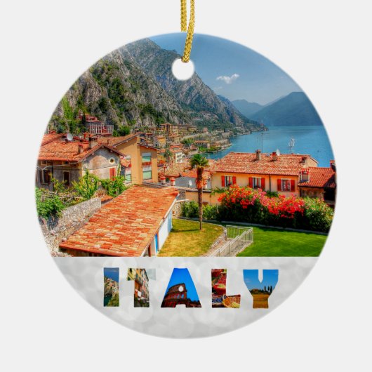 Italien Limone Sur Garda Weihnachten Keramik Ornament (Vorne)