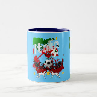 Italien lockert calcio zweifarbige tasse