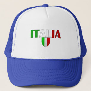 Italien-Logoflagge von Italien-Schild für Truckerkappe