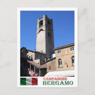 Italien - Lombardei - Bergamo - Campanone - Postkarte