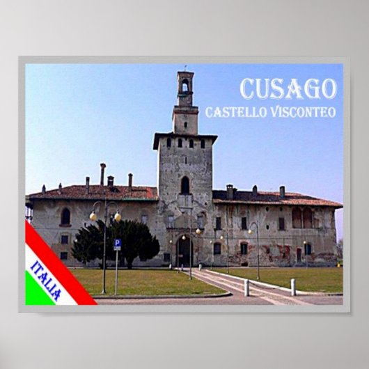 Italien - Lombardei - Cusago - Schloss - Poster (Vorne)