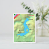 Italien - Lombardei - Iseosee - Karte - (Stehend Vorderseite)