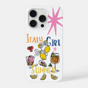 Italien Mädchen Sommer Retro Mittelmeer Zitrone Ge iPhone 15 Pro Hülle