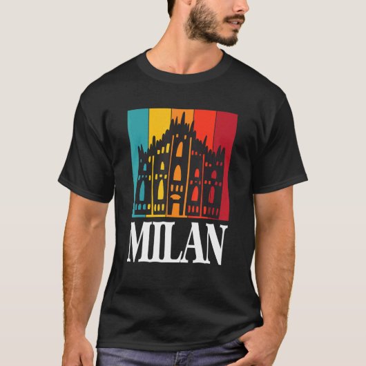 Italien Mailand mit Dom de Mailand T-Shirt (Vorderseite)