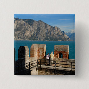 Italien, Malcesine, Blick vom Burgturm von Button
