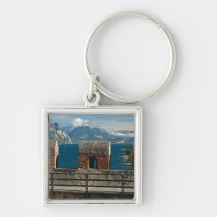 Italien, Malcesine, Blick vom Schloss auf den See Schlüsselanhänger