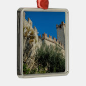 Italien, Malcesine, Gardasee, Castle Scaligero Silbernes Ornament (Rechts)