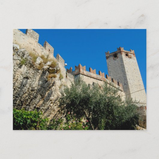 Italien, Malcesine, Gardasee, Schloss Scaligero Postkarte (Vorderseite)