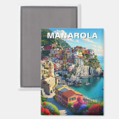 Italien Manarola Cinqua Terra Magnet (Vorderseite/Rückseite)
