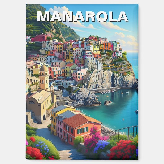 Italien Manarola Cinqua Terra Magnet (Vorderseite)