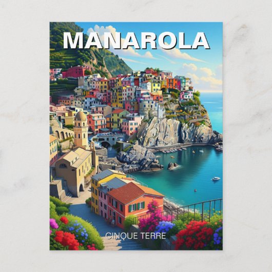 Italien Manarola Cinqua Terra Postkarte (Vorderseite)