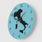 Italien Map Kontur Design Clock Große Wanduhr (Winkel)