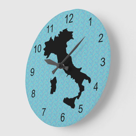 Italien Map Kontur Design Clock Große Wanduhr (Winkel)