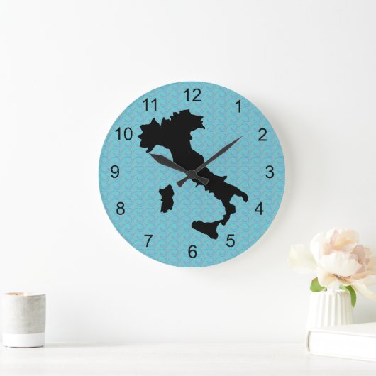 Italien Map Kontur Design Clock Große Wanduhr (Zuhause)