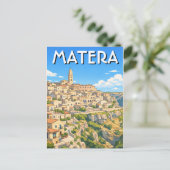 Italien Matera Reise Postkarte (Stehend Vorderseite)