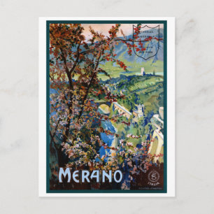 Italien Merano Meran Restauriertes Vintage-Reisepo Postkarte
