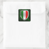 Italien Metallisches Emblem Quadratischer Aufkleber (Tasche)