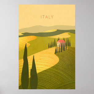 Italien Minimal Reiseplakat Poster