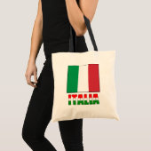 Italien mit der Flagge von Italien Tragetasche (Vorderseite (Produkt))