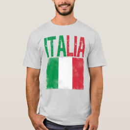 Italien mit italienischer Fahne im Rückblick T-Shirt