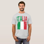 Italien mit italienischer Fahne im Rückblick T-Shirt (Vorne ganz)