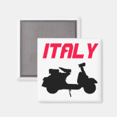 Italien mit Scooter Magnet (Vorderseite/Rückseite)